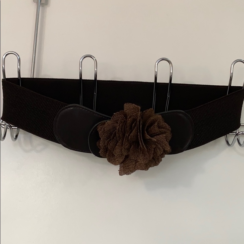 Brown, Flower, Waist Belt